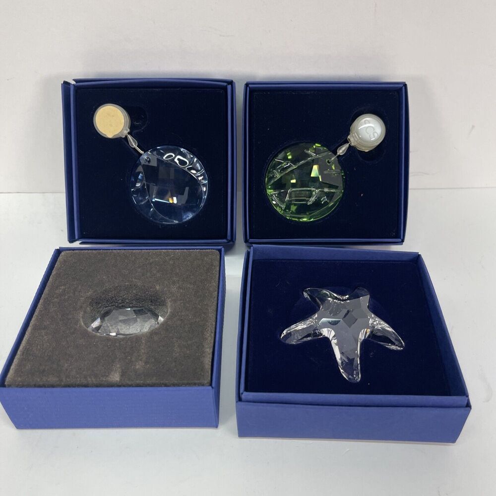 SWAROVSKI 4 Pack, 2 Crystal Suncatchers, Diamond And Star Crystal 😍